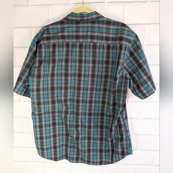 Paper Denim & Cloth Plaid Short Sleeved Button Down Short - Picture 2 of 4